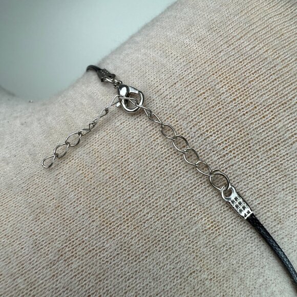 Quartz Pendant Necklace New Black Cord 22" - Picture 5 of 5